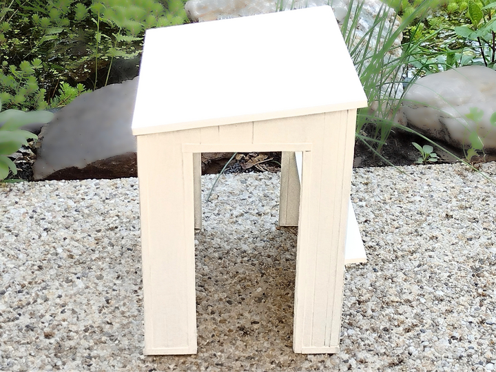 Miniatur-Marktstand 1:12 – Bastelanleitung mit Schablonen und Fotos