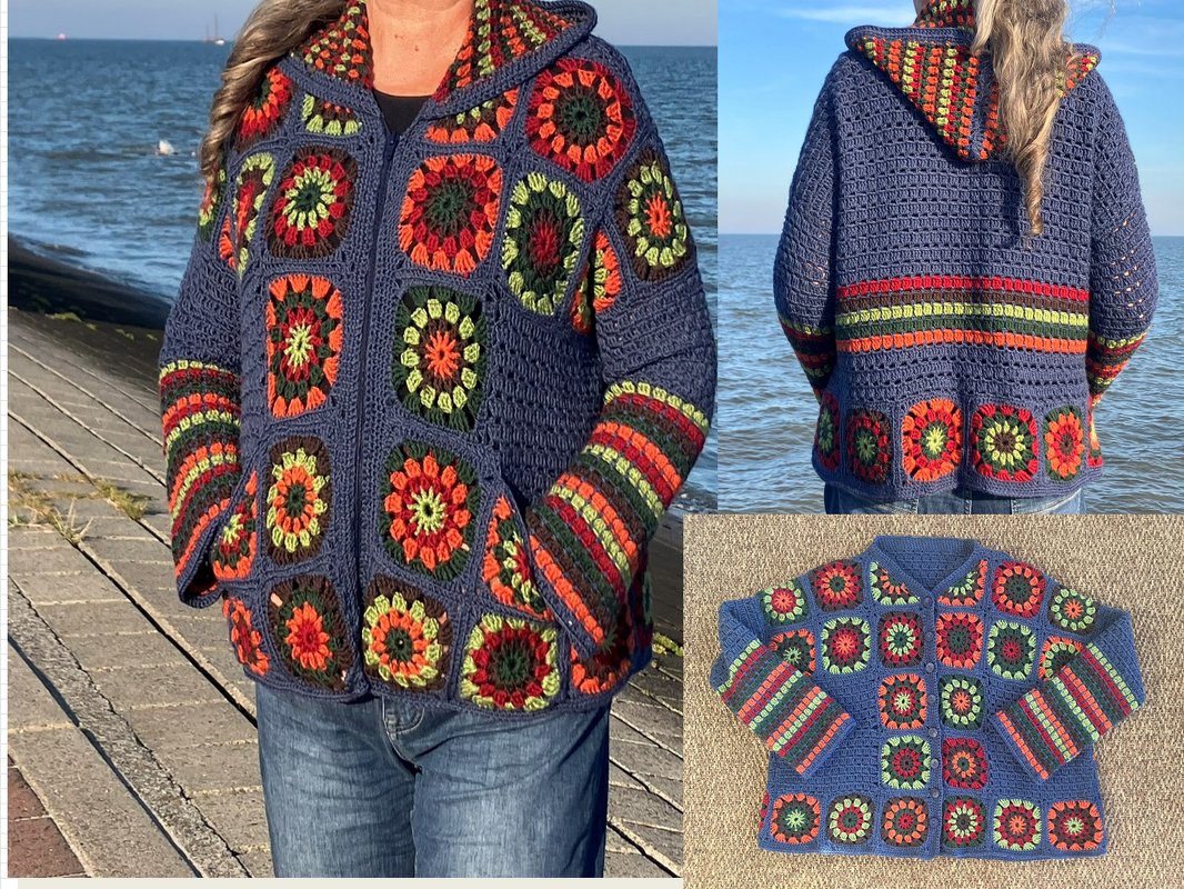 Hoodie im Hippiestyle - Häkelanleitung