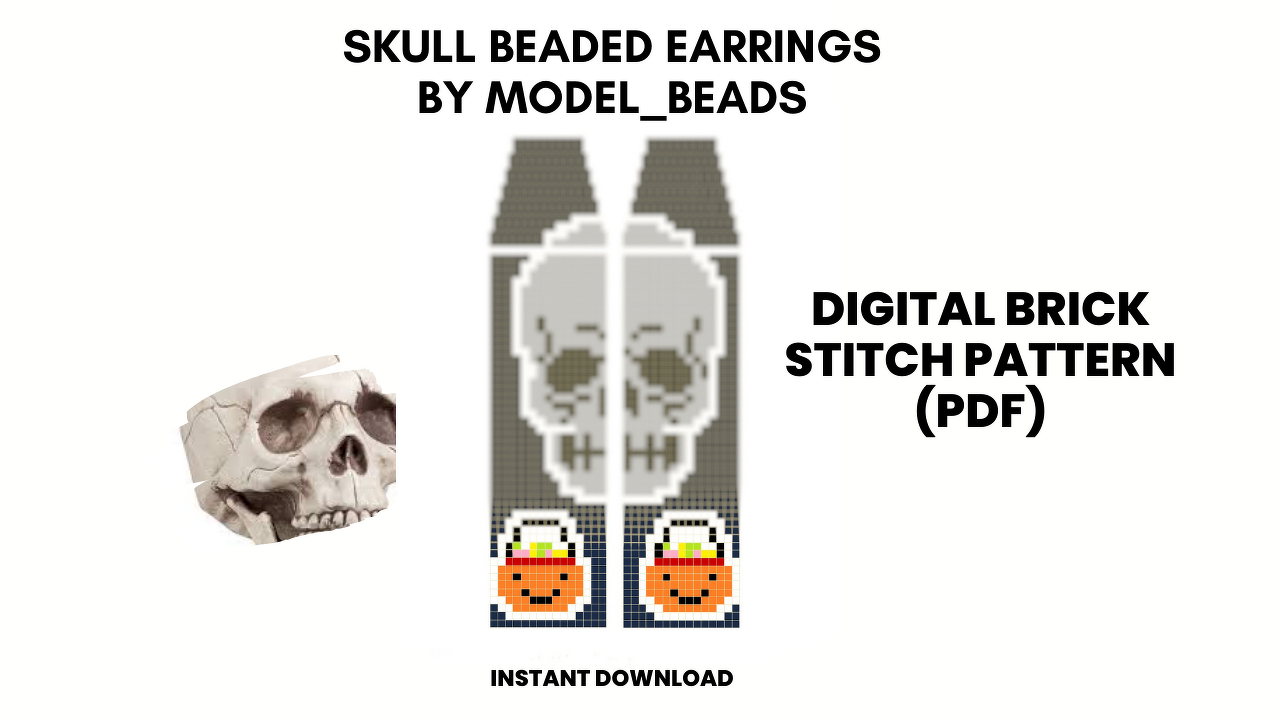 Skull Fringe Earrings Patterns