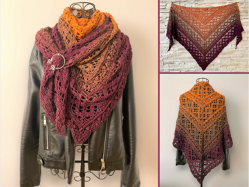 Crochet Pattern Triangular Scarf "Chadisia"