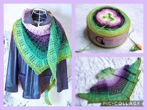 Flaches Dreieckstuch „Sangrey BE“ - Häkelanleitung