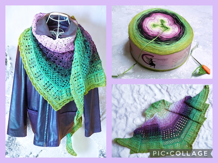 Flaches Dreieckstuch „Sangrey BE“ - Häkelanleitung