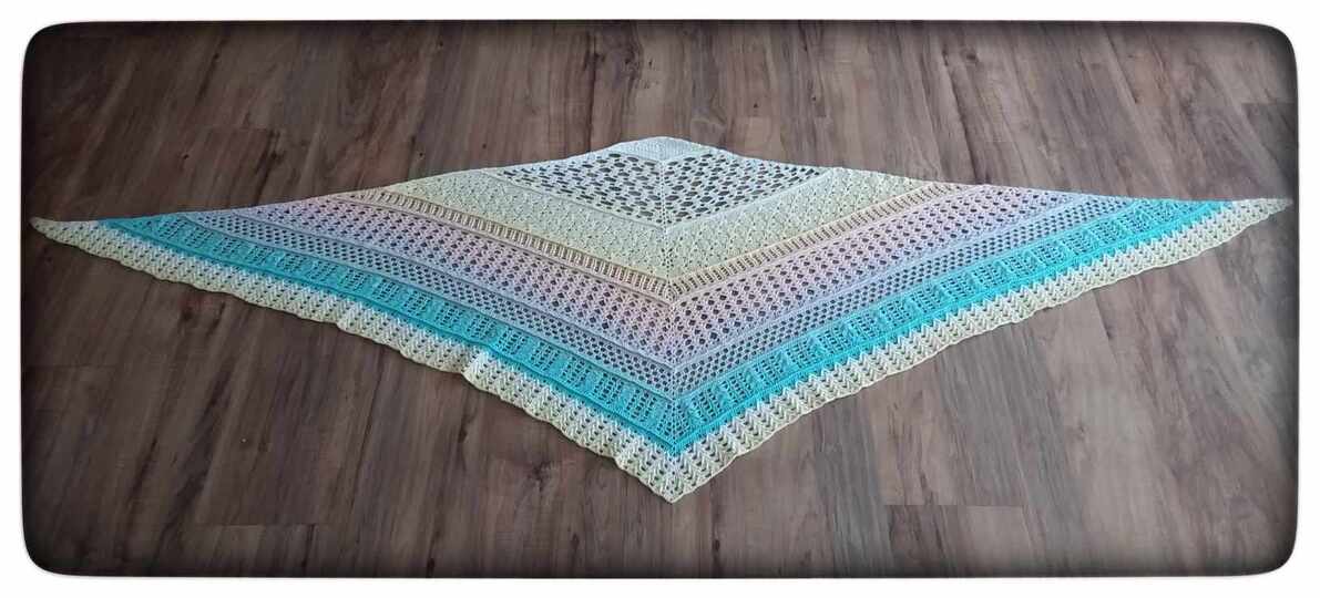 Flaches Dreieckstuch „Sangrey BE“ - Häkelanleitung