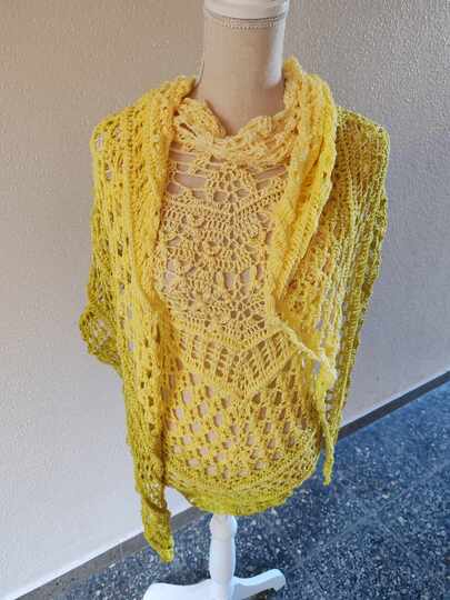 Flaches Dreieckstuch „Sangrey BE“ - Häkelanleitung