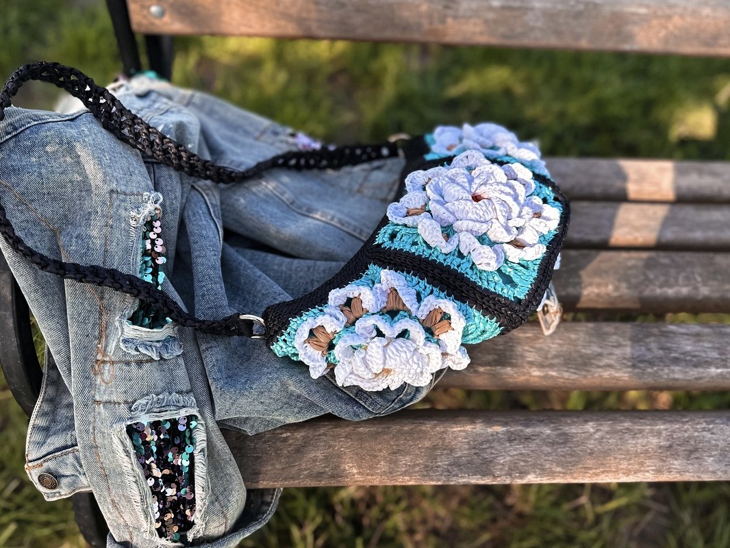 Crochet pattern granny square belt bag PDF digital and video tutorial - Image 2