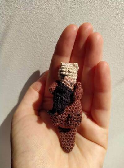 Otter crochet amigurumi with baby