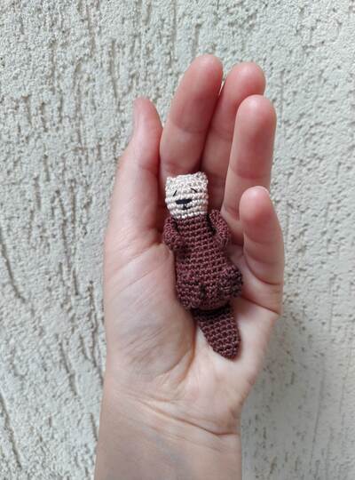 Otter crochet amigurumi with baby