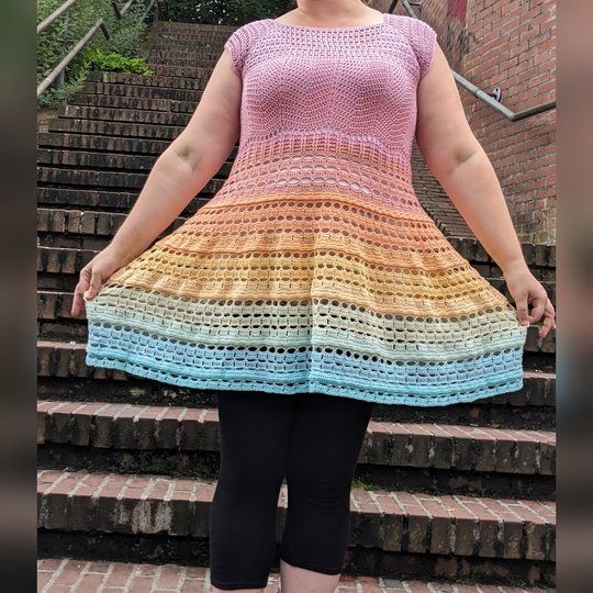 Undine - Shirt/Tunika/Kleid häkeln im RVO