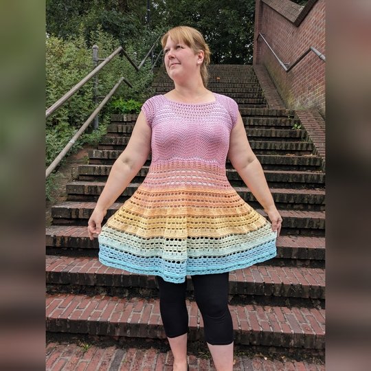 Undine - Shirt/Tunika/Kleid häkeln im RVO