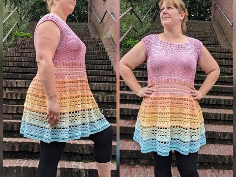 Undine - Shirt/Tunika/Kleid häkeln im RVO