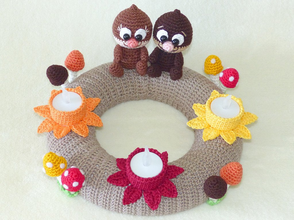 Häkelanleitung Tischkranz Herbst - Bild 3