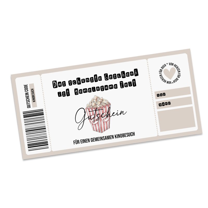 Gutschein zum Ausdrucken KINOBESUCH digitale Datei Gutschein DOWNLOAD - Bild 2