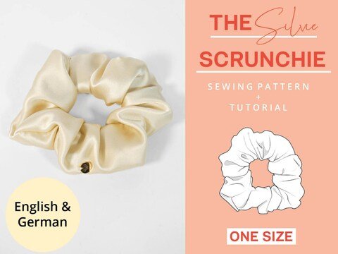 Scrunchie Haarband Schnittmuster Haargummi nähen Einfach Video-Anleitung