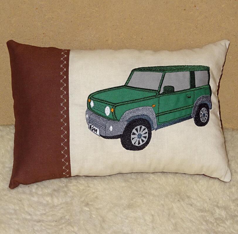 Stickdatei - Kissen ITH - Geländewagen Auto - Bild 2