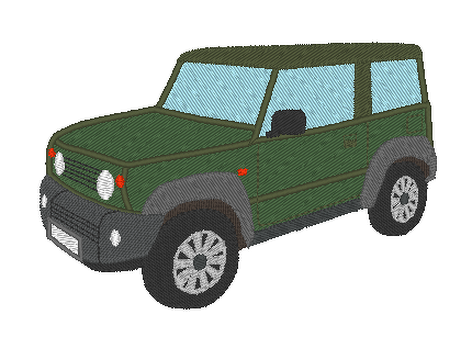Stickdatei - Geländewagen gefüllt Auto