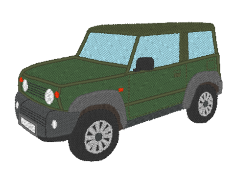 Stickdatei - Geländewagen gefüllt Auto