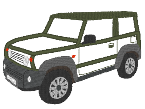 Stickdatei - Geländewagen Auto für Stoffapplikationen