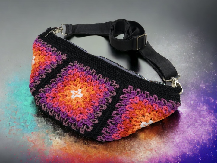 Mosaik Umhängetasche - Häkelanleitung