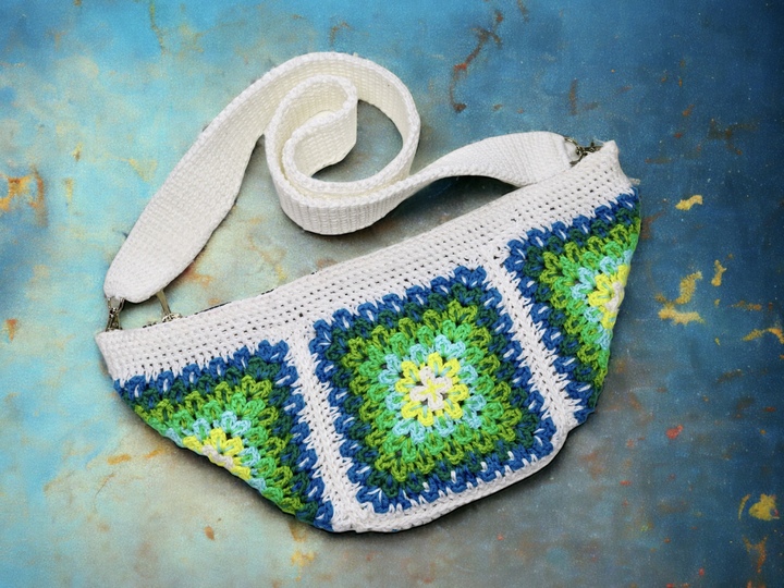 Mosaik Umhängetasche - Häkelanleitung