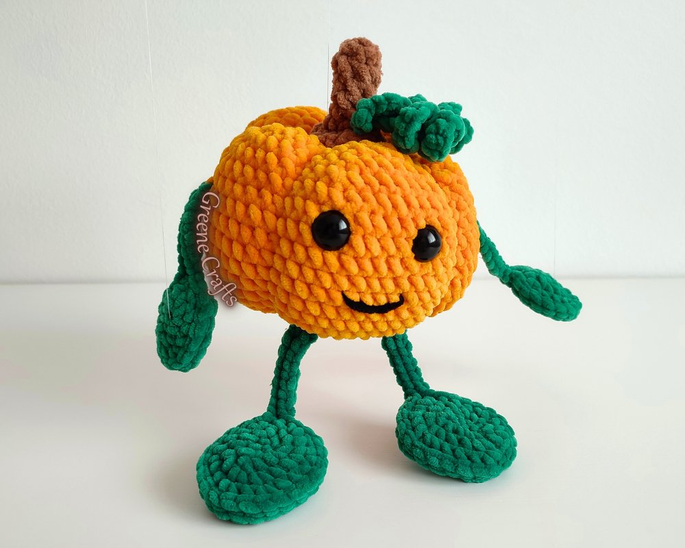 Pumpkin Plushie Crochet Pattern - Mr. Tendrils - Image 4