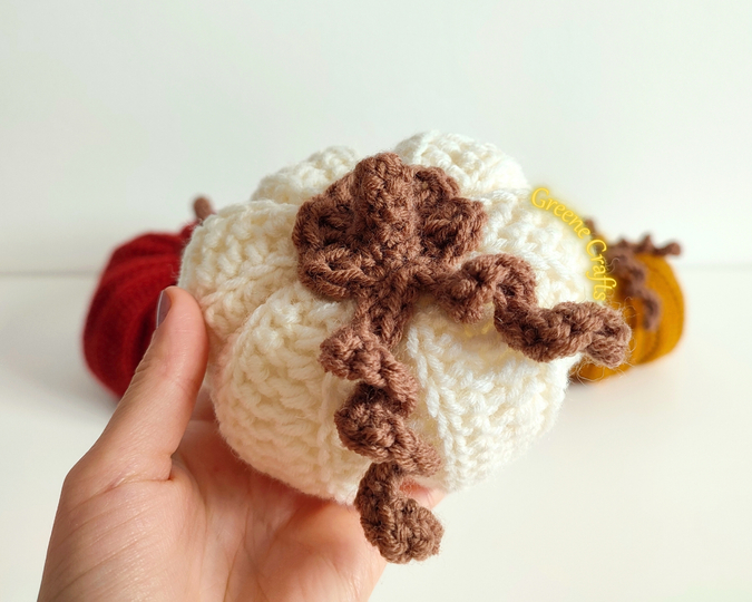 Pumpkin Centerpiece Crochet Pattern - Stacked Fall Pumpkin Decor