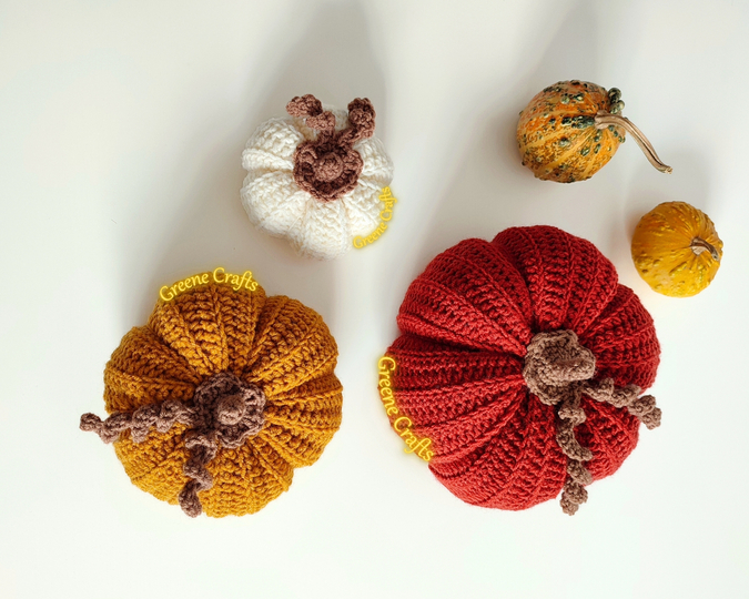 Pumpkin Centerpiece Crochet Pattern - Stacked Fall Pumpkin Decor