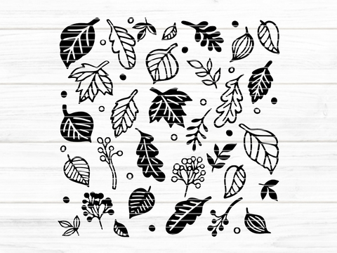 Herbst Laub Plotterdatei SVG DXF FCM