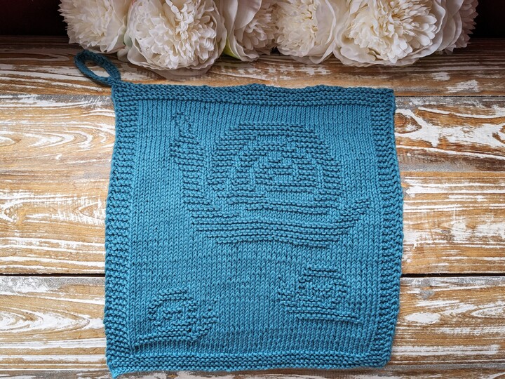 Strickanleitung Waschlappen / Spültuch "Familie Schnecke" - ganz einfach