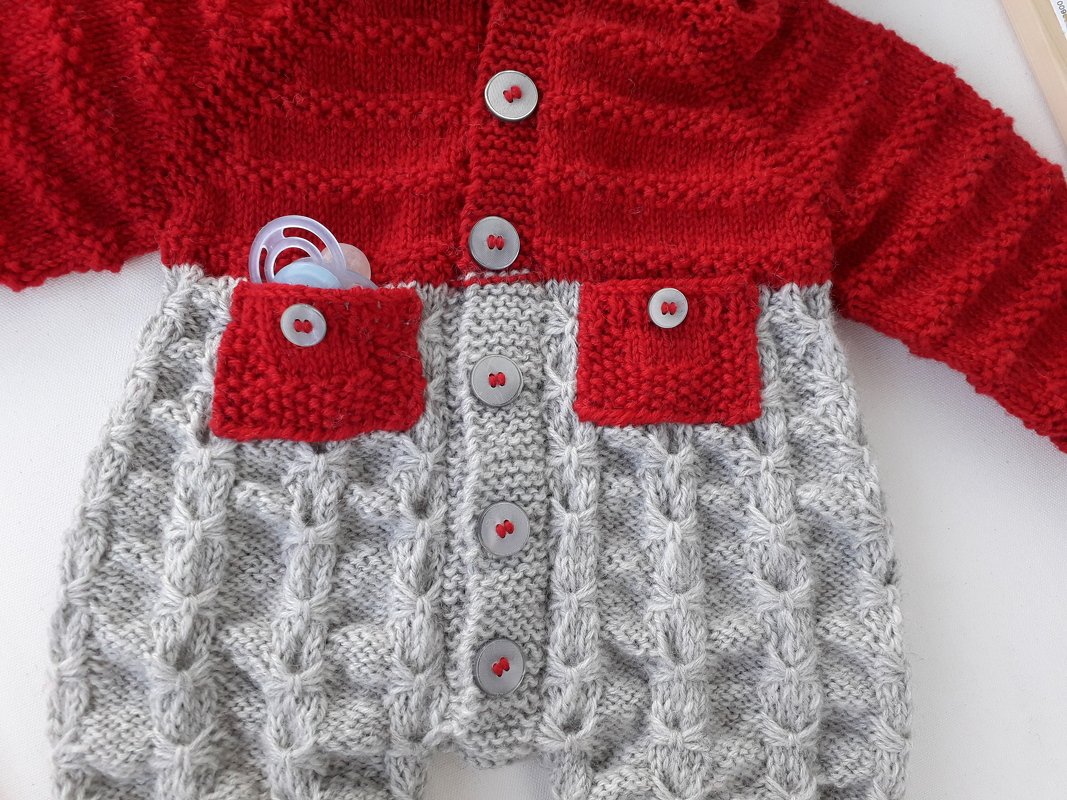 Strickanleitung Babyoverall in Größe 62-68, nahtlos, PDF-Stricktabelle - Bild 6