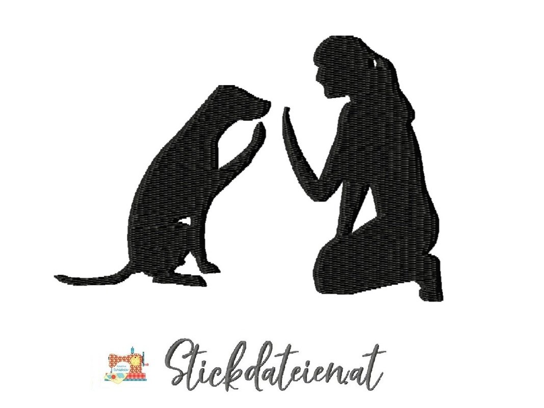 Stickdatei High 5, Hundesport Stickdatei, Hundeliebe Stickdatei, Hunderasse