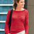 Pullover mit Ajourmuster in Rot