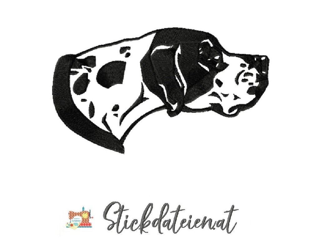 Doggenkopf Stickdatei, Hunderasse Stickdatei in 2 Größen