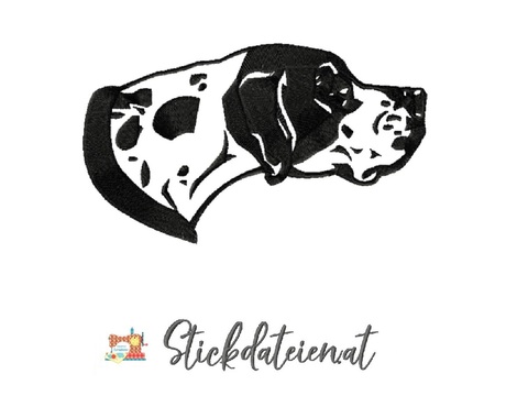 Doggenkopf Stickdatei, Hunderasse Stickdatei in 2 Größen