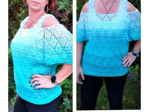 Häkelanleitung Shirt Diamond (alle Größen) - PDF