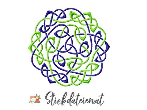 Stickdatei Keltischer Knoten, Stickdatei 10x10, Maschinensticken