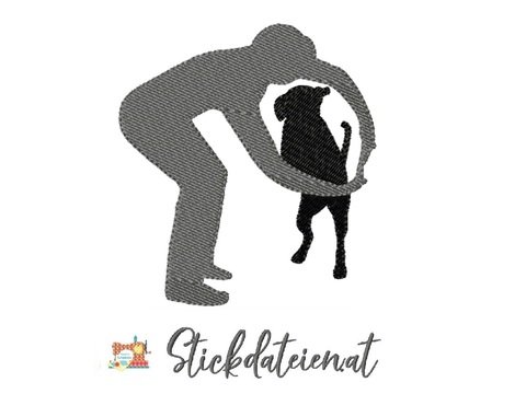Stickdatei Dogdance, Hundesport, Stickdatei 10x10, Maschinensticken
