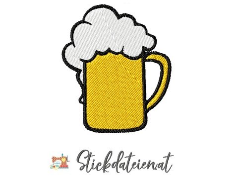 Bierkrug STICKDATEI, Prost Stickdatei, Oktoberfest Datei, 10x10 Stickdatei