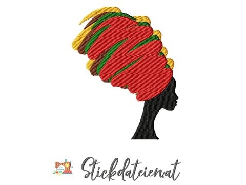 Stickdatei Afrikanische Frau, Afrika Stickdatei 10x10, Wunderschöne Frau