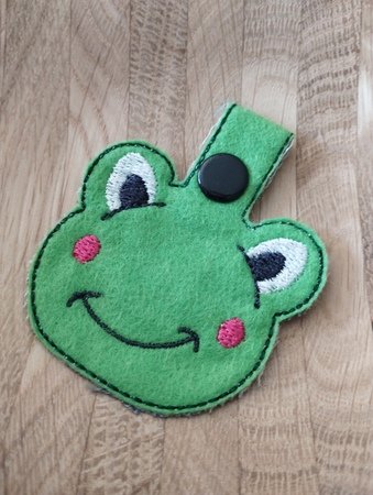 Stickdatei Frosch Anhänger Schlüsselanhänger
