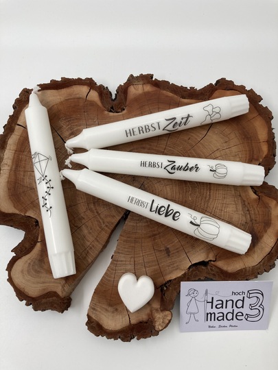 Vorlage für Kerzentattoo Herbst mit Text pdf Kerzensticker für Wasserschieb