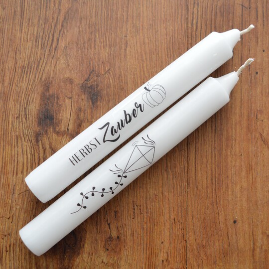 Vorlage für Kerzentattoo Herbst mit Text pdf Kerzensticker für Wasserschieb