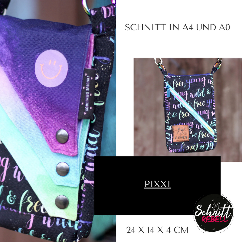 E-Book Cross Body Bag Handytasche Pixxi A4+A0