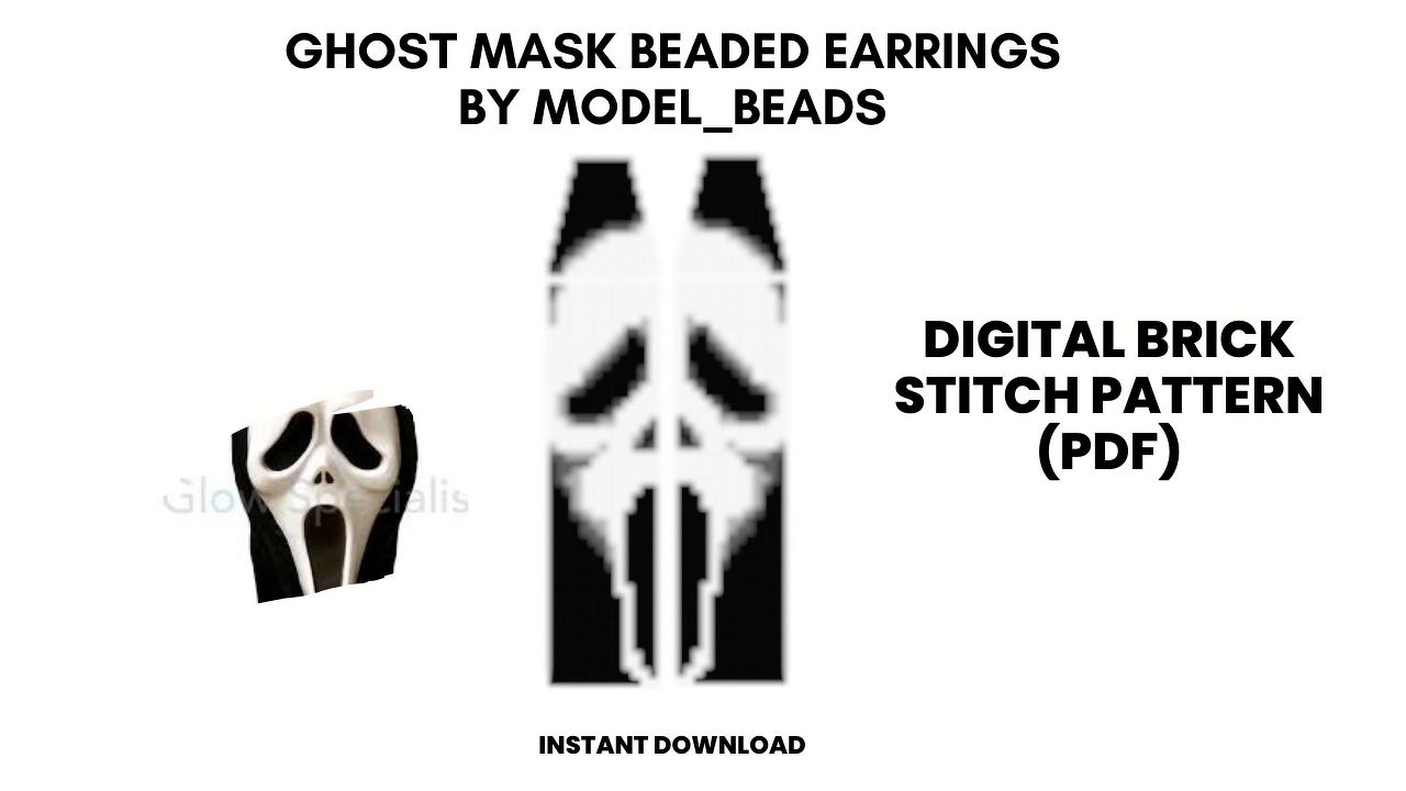 Ghost Mask Earrings Patterns