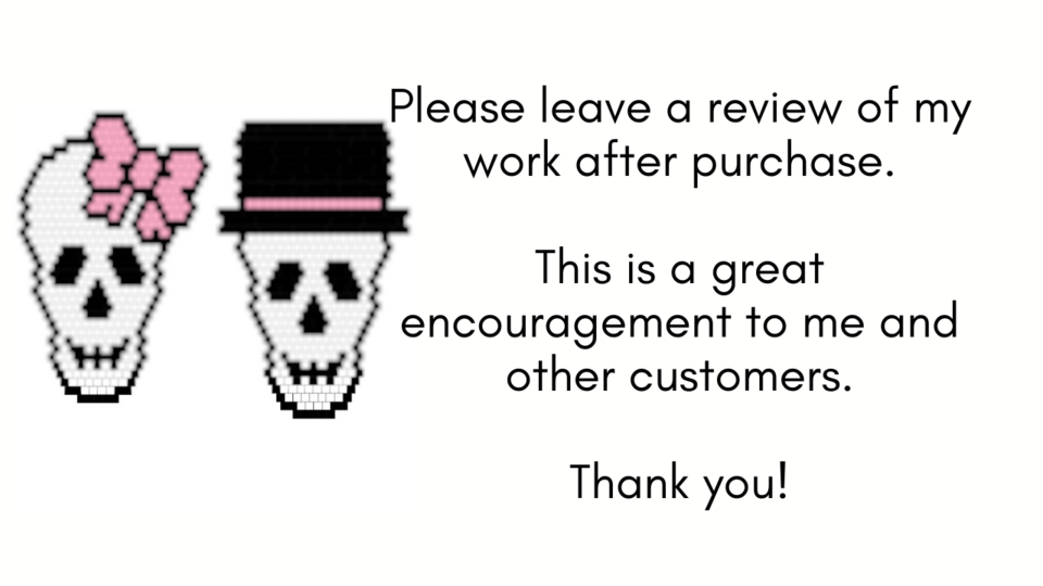 Mr. And Mrs. Skull Earrings Patterns