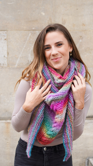 Dreieckstuch mit Zopf und Videoanleitung