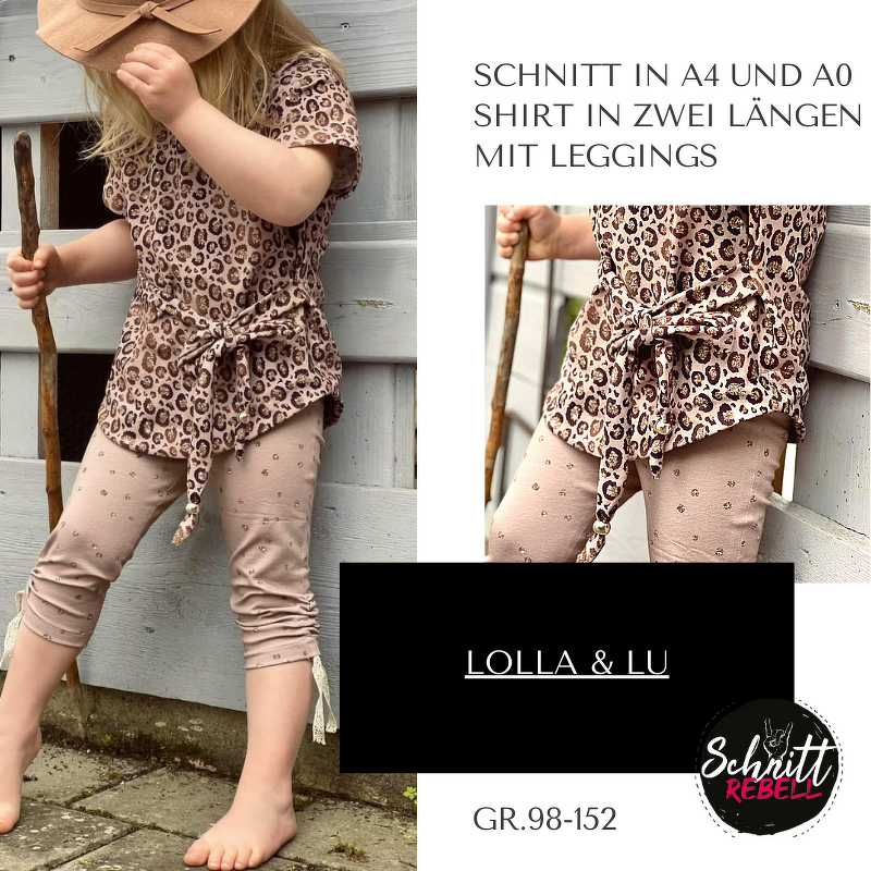 E-Book 3 in 1 Lolla &amp; Lu Kleid / Shirt / Leggings Gr.98-152