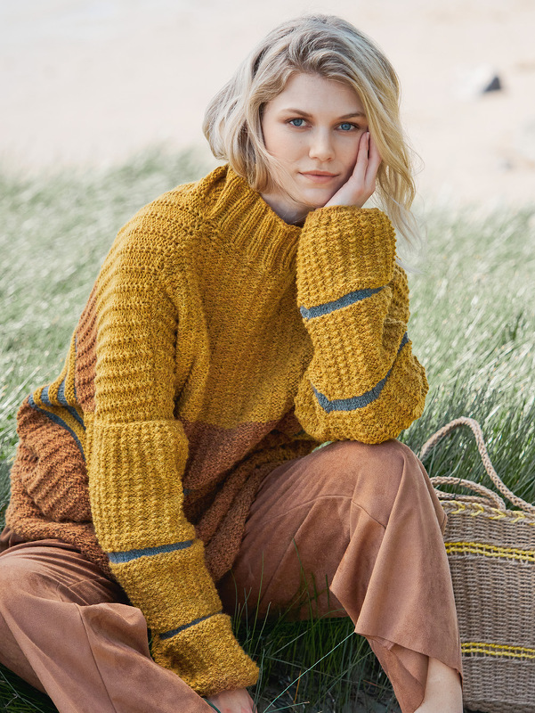 Longpulli mit Strukturmuster