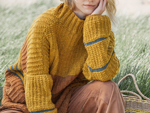 Longpulli mit Strukturmuster