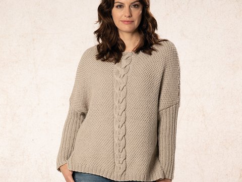 Strickanleitung Damenpullover "Seidenglanz" 764015