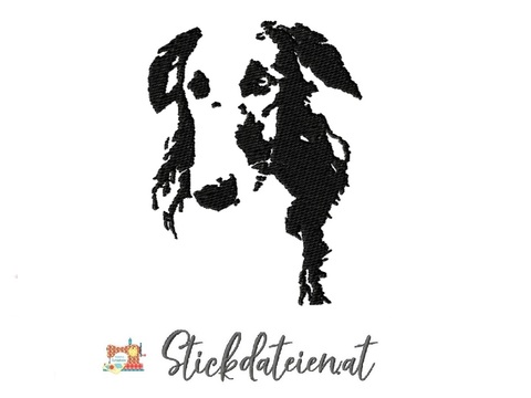 Stickdatei Barsoi, Russischer Windhund Stickdatei 10x10, Maschinensticken